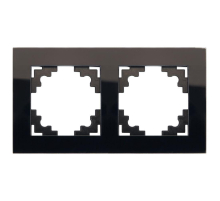 Рамка 2-постовая Stekker Катрин черный GFR00-7002-05 39519