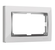 Рамка для двойной розетки Werkel Snabb белый/хром W0081901 4690389161063