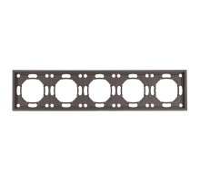 Рамка Stekker, PFR00-5005-09 5-местная Эмили, антрацит, soft touch 49940