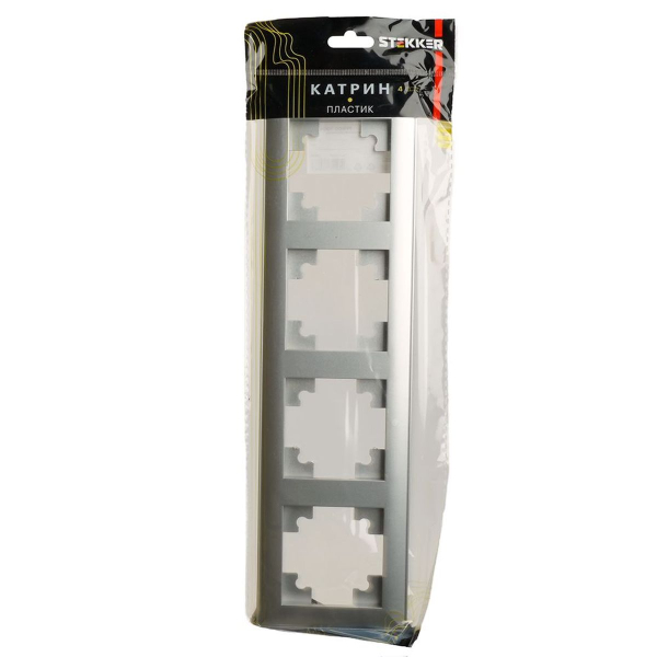 Рамка 4-постовая Stekker Катрин серебро PFR00-7004-03 39800