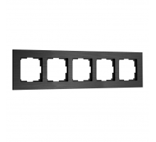 Рамка Werkel AluMax на 5 постов черный алюминий W0053508 4690389214325
