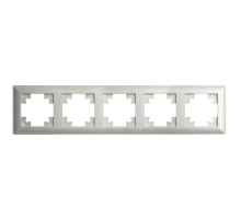 Рамка 5-постовая Stekker Катрин серебро PFR00-7005-03 39801