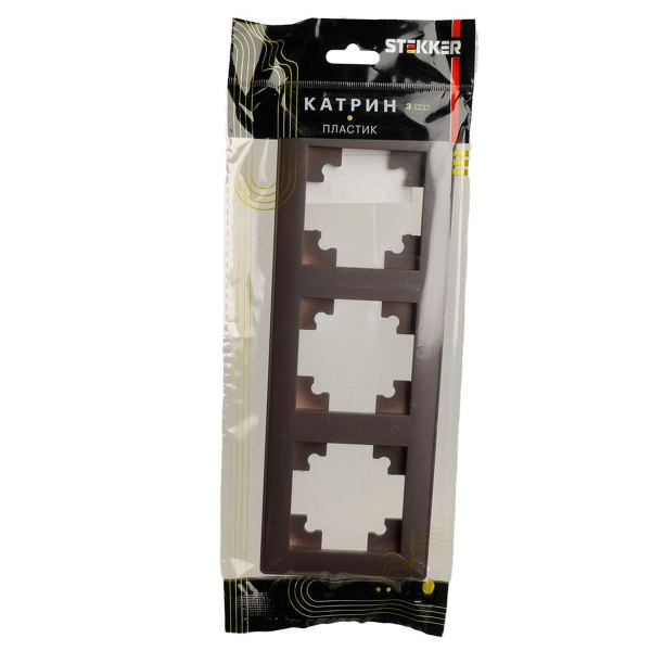 Рамка 3-постовая Stekker Катрин шоколад PFR00-7003-04 39819