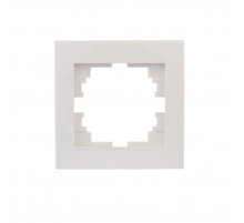 Рамка 1-ая горизонтальная Lezard Rain белая 703-0202-146