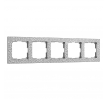 Рамка Werkel Hammer на 5 постов серебряный W0052406 4690389163555