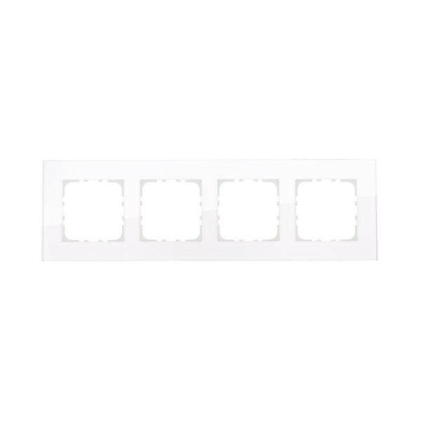 Рамка LK Studio 4-постовая, натуральное стекло (белый) LK80 844413-1 Рамка LK Studio 4-постовая, натуральное стекло (белый) LK80 844413-1