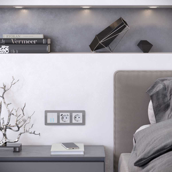 Рамка Werkel Acrylic на 3 поста графит W0032704 4690389184895