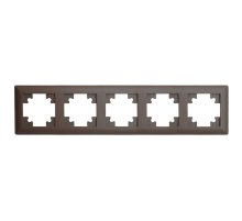 Рамка 5-постовая Stekker Катрин шоколад PFR00-7005-04 39821
