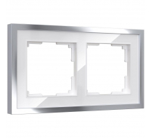 Рамка Werkel Baguette на 2 поста белый/серебро W0022850 4690389185755