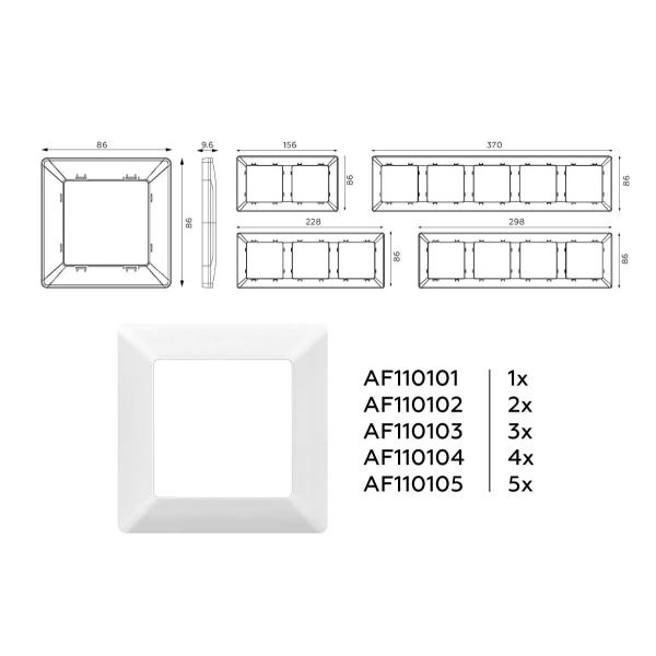 Рамка AMBRELLA VOLT AF110103