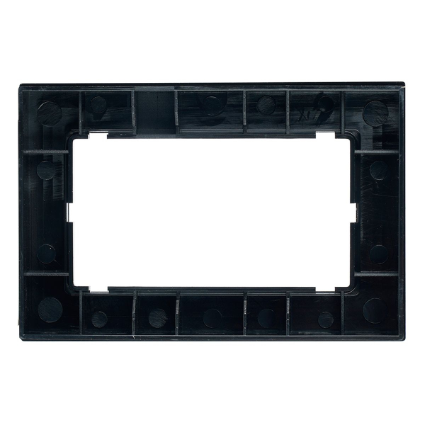 Рамка  2-местная (без перемычки), металл, STEKKER, MFR00-7012-05, серия Катрин, черный 50032