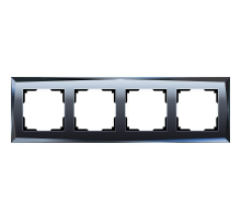 Рамка на 4 поста Werkel Diamant черный W0041208 4690389158841