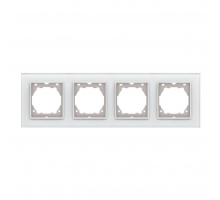 Рамка 4-постовая Vesta-Electric ExclusiveWhite белый FRM050403BEL