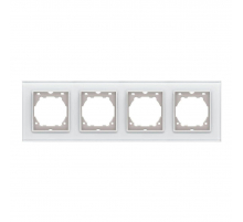 Рамка 4-постовая Vesta-Electric ExclusiveWhite белый FRM050403BEL