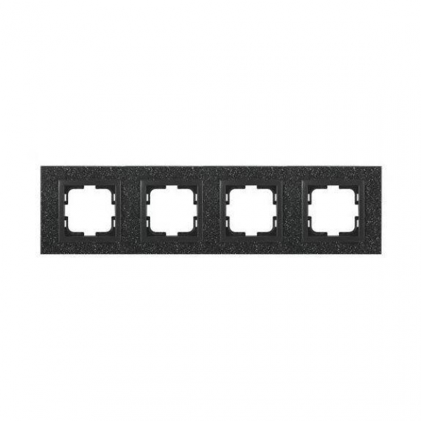 Рамка 4-постовая Mono Electric Style Granit чёрный гранит 107-610000-163 Рамка 4-постовая Mono Electric Style Granit чёрный гранит 107-610000-163