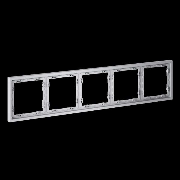 Рамка пластиковая S70 на 5 постов, (серый) Voltum VLS100516