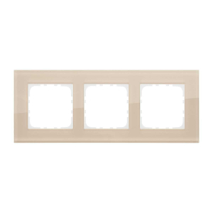 Рамка 3-постовая, натуральное стекло LK Studio (шампань) LK80, 844316-1