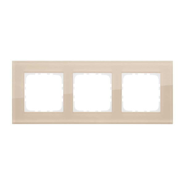 Рамка 3-постовая, натуральное стекло LK Studio (шампань) LK80, 844316-1