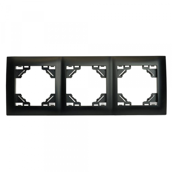 Рамка 3-постовая Stekker Эрна Элегант черный PFR00-9013-03 49663