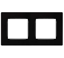 Рамка для розеток и выключателей ЭРА Серия 12 12-5202-06 на 2 поста, Классик, чёрный Б0067723