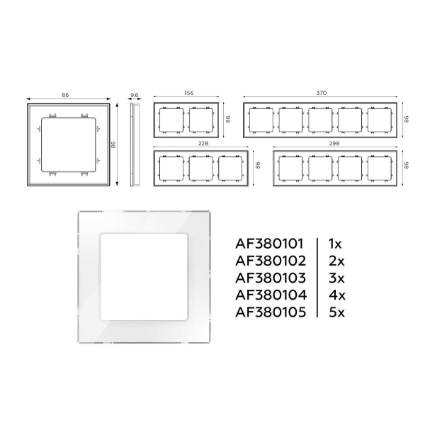 Рамка AMBRELLA VOLT AF330105