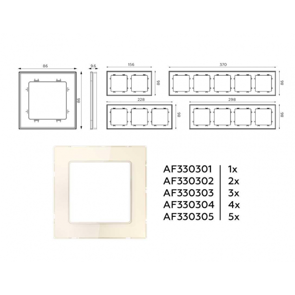 Рамка AMBRELLA VOLT AF330302 Рамка AMBRELLA VOLT AF330302