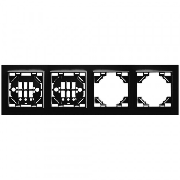 Рамка 4-постовая Stekker Эрна черный PFR00-9004-03 39485 Рамка 4-постовая Stekker Эрна черный PFR00-9004-03 39485