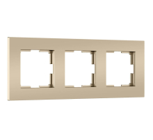 Рамка на 3 поста Slab шампань софт W0032911 a071625