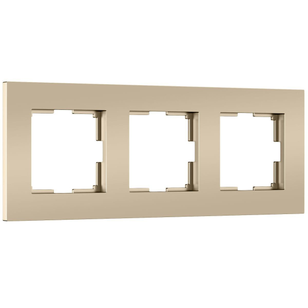 Рамка на 3 поста Slab шампань софт W0032911 a071625