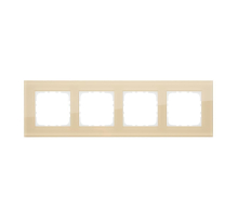 Рамка LK Studio 4-постовая, натуральное стекло (кремовый) LK80 844417-1