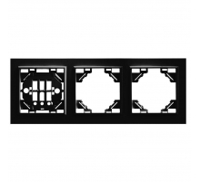 Рамка 3-постовая Stekker Эрна черный PFR00-9003-03 39484
