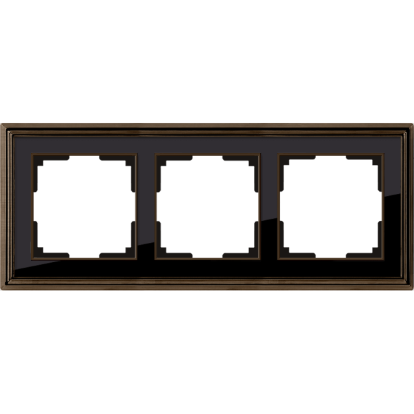 Рамка Werkel Palacio на 3 поста бронза/черный WL17-Frame-03 4690389103667