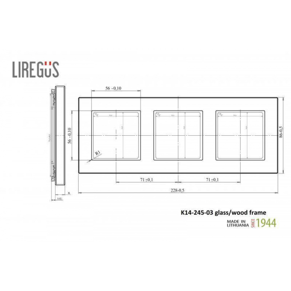 Рамка 3-постовая Liregus Epsilon сталь 28-2273 Рамка 3-постовая Liregus Epsilon сталь 28-2273