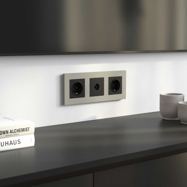 Рамка на 3 поста Werkel Slab дымчатый софт W0032917 a071626