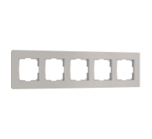 Рамка Werkel Senso на 5 постов дымчатый стекло soft-touch W0053117 4690389214301