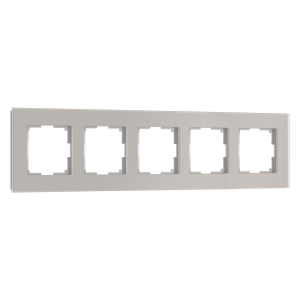 Рамка Werkel Senso на 5 постов дымчатый стекло soft-touch W0053117 4690389214301