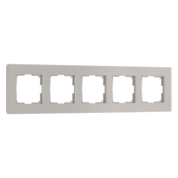 Рамка Werkel Senso на 5 постов дымчатый стекло soft-touch W0053117 4690389214301 Рамка Werkel Senso на 5 постов дымчатый стекло soft-touch W0053117 4690389214301