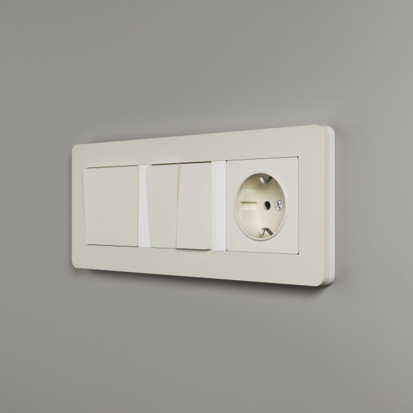 Рамка Werkel Split на 3 поста айвори/белый W0033066 4690389206078