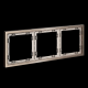 Рамка металлическая на 3 поста, S70 Metal (платина) Voltum VLSM120310