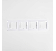 Рамка 4-ая горизонтальная Lezard Karina Life белая 708-0200-149