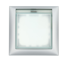 Рамка LK Studio универсальная защитная с крышкой для выключателей и розеток (серебристый металлик) 869103-1