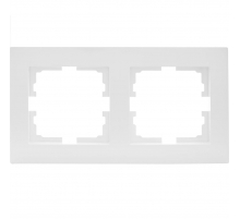 Рамка 2-ая горизонтальная Lezard Vesna белая 742-0200-147