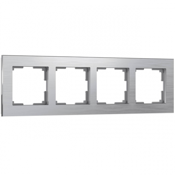 Рамка на 4 поста Werkel Aluminium алюминий W0041706 4690389158070 Рамка на 4 поста Werkel Aluminium алюминий W0041706 4690389158070