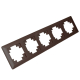 Рамка 5-постовая Stekker Катрин шоколад PFR00-7005-04 39821