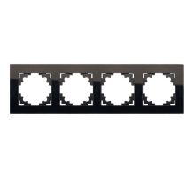 Рамка 4-постовая Stekker Катрин черный GFR00-7004-05 39521