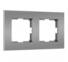 Рамка Werkel Slab на 2 поста серебро матовый W0022965 4690389193415