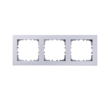 Рамка LK Studio 3-постовая (серебристый металлик) LK80 844303-1