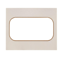 Стокгольм Рамка для розетки 2-местная белая с линией цвета шампань EKF PROxima EYM-G-305-20