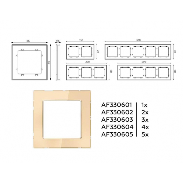 Рамка AMBRELLA VOLT AF330602 Рамка AMBRELLA VOLT AF330602