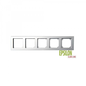 Рамка 5-постовая Liregus Epsilon серебро 28-1905